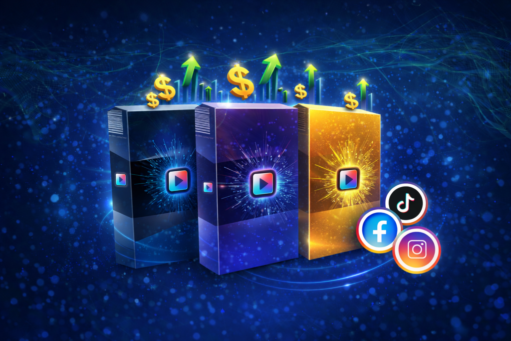 AiVideoStitcherFx OTO upgrades showing additional AI video marketing tools and software packages